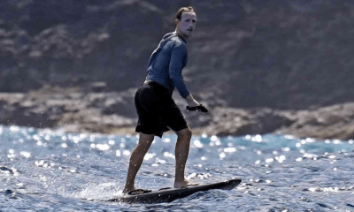 Mark Zuckerberg Surfing